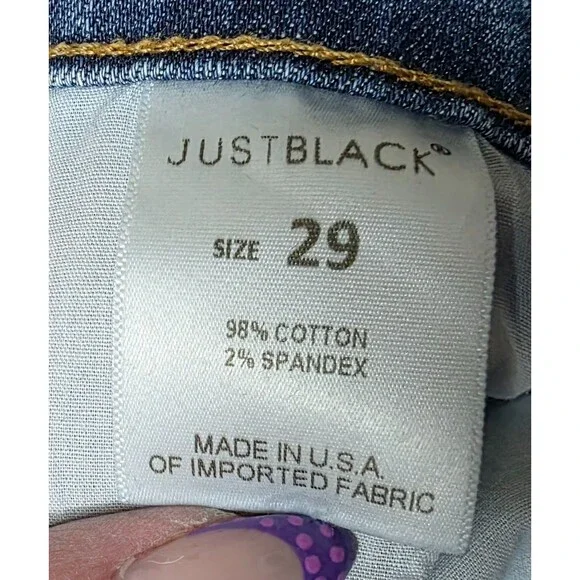 Just Black | Distressed Skinny Jeans | Light Medium Wash Size 29 Mid Rise Ankle - Picture 14 of 15